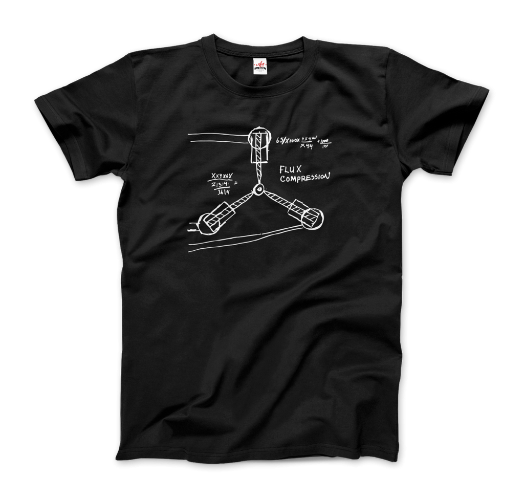 Flux Capacitor Sketch from Back to the Future T-Shirt-0
